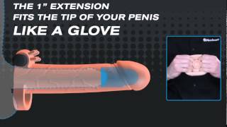 video Vibrační návlek na penis s poutkem na varlata zvětší o 2,5 cm