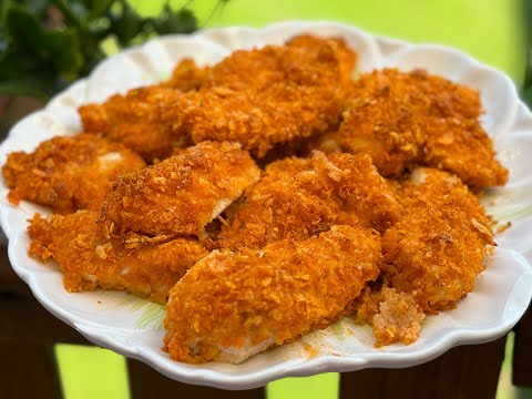 Fileciki w chipsach paprykowych na obiad lub przekąskę #kurczak #chipsy #prostyprzepis