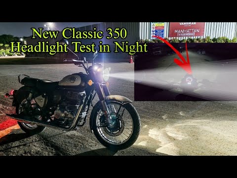 New Royal Enfield Classic 350 Headlight Test in Night 2024 Model ||