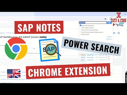 SAP Notes – Quick and Easy Search with Chrome Extension [english]