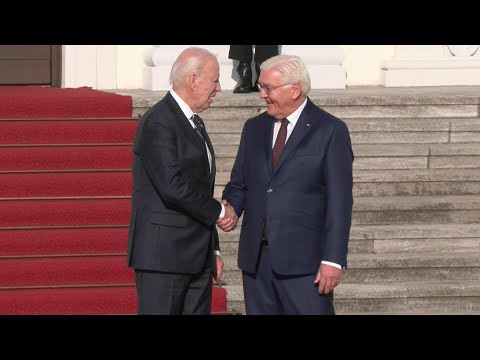 US President Biden welcomed by German President in Berlin | AFP