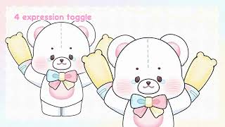 VTS Live2D Item 🧸 Dancing Bear 🧸✨ | #vtuberassets