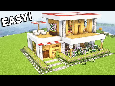 Minecraft: Small Modern House Tutorial🏠