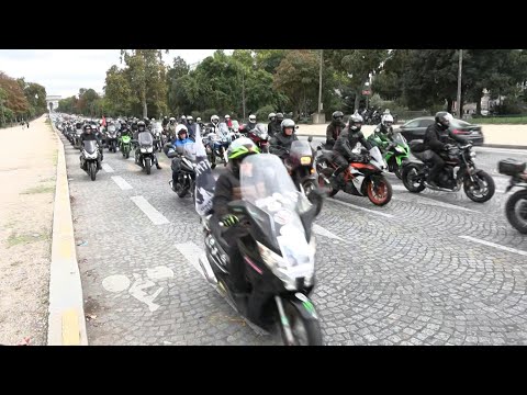 Motorcyclists protest in Paris against low emission zone expansion | AFP
