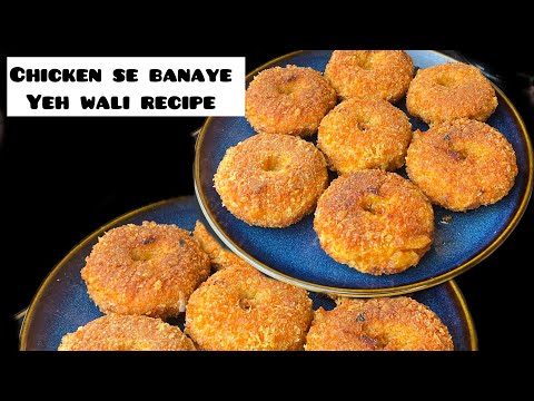 Chicken ke sath banayae yeh wale donuts perfect for the guest or evening snack