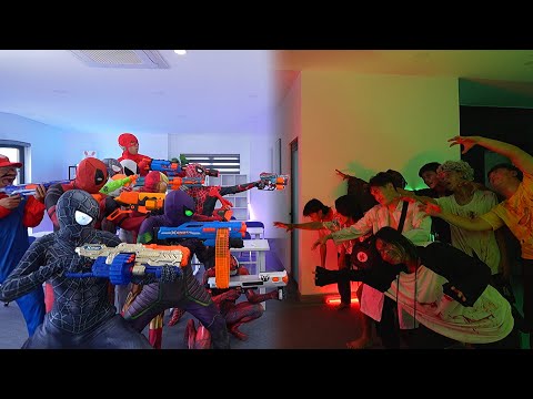 Super Power Class ( Episode 2 ) || Protect SpiderMan School From ZOMBIES ( Nerf Gun War )