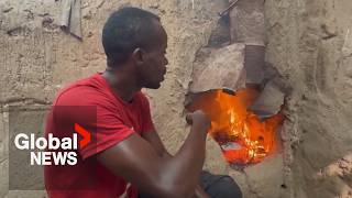 YouTube video thumbnail: Gaza’s ‘Gadget Man’: Displaced Father Turns Cans and Cords Into Ingenious Shelter Innovations