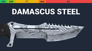 Huntsman Knife Damascus Steel Wear Preview
