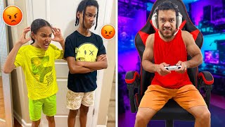 DAD GETS ADDICTED TO KIDS VIDEO GAMES, What Happens Is Shocking