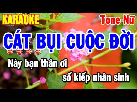 Karaoke Cát Bụi Cuộc Đời Tone Nữ Nhạc Sống Rumba Chuẩn 2025 | Thanh Hải