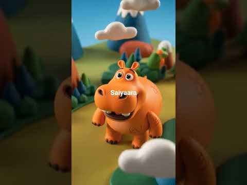 🦛 " #loveMain hu Happy Hippo — full energy, full smile! 😄"🎶 "Colorful world, happy vibes only 🌈"💫