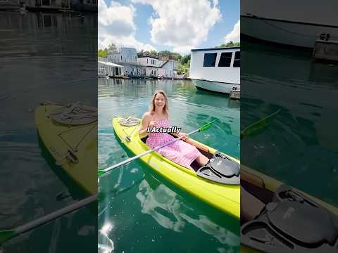 She lives on a boat! 😲 #shorts