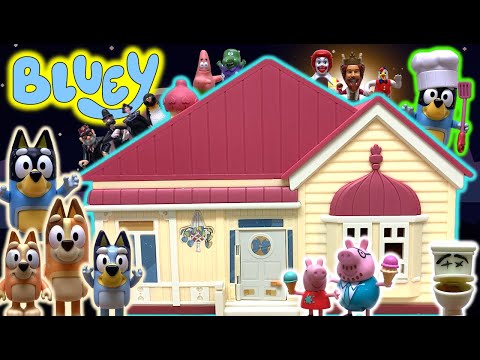 BLUEY - Casa de la Familia Heeler & Carnita Asada en el Patio | TOY SHOTS (2024)