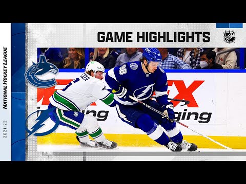 Canucks @ Lightning 1/13/22 | NHL Highlights