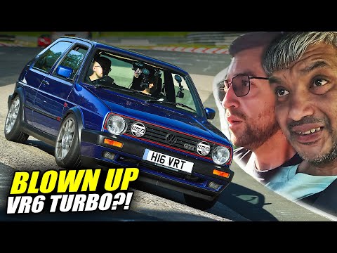 BIG SHOCK in VR6 Turbo VW Golf 2! // Nürburgring