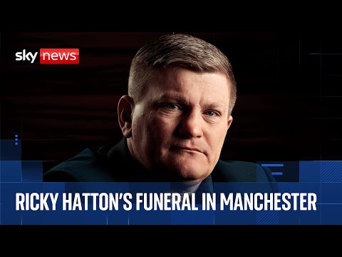 Ricky Hatton's funeral cortege travels through Manchester | Sky News coverage