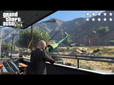 GTA 5 - Assassin Michael’s TEN STAR COP BATTLE At The Targets House (GTA V Funny Moments)