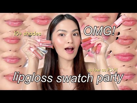 THE ULTIMATE GLOSS SWATCHES! As Low As P59 from PINKFLASH ✨ + SURPRISE GIVEAWAY 🩷 • Joselle Alandy