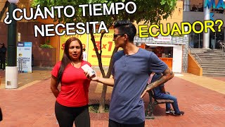 Cuanto TIEMPO necesita ECUADOR para MEJORAR ?