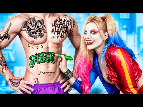 Süper Kahramanlar İçin Harley Quinn Dövme Stüdyosu