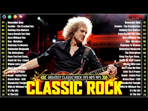 Classic Rock Songs 70s 80s 90s - Bon Jovi, AC/DC, Metallica, Queen, U2, Aerosmith, Pink Floyd