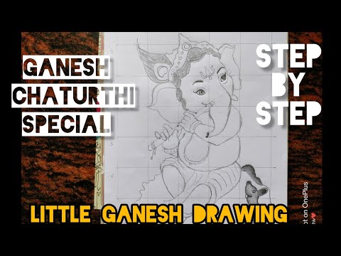 Little Ganesh Drawing 🥰| Ganesh Ji Drawing | How To Draw Ganesh Ji