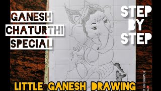 Little Ganesh Drawing 🥰| Ganesh Ji Drawing | How To Draw Ganesh Ji