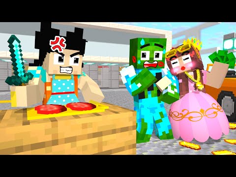 Monster School : Zombie x Squid Game Doll Poor Wife vs Rich Girlfriend - Minecraft Animation