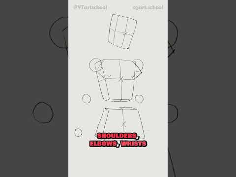 The EASIEST way to draw bodies โ๏ธ #drawingtips #learntodraw #howtodraw