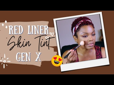 Some RED LINER action! | Skin Tint | #GenXbeauty #50ish