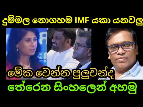 IMF යකා යන්නම යන හේතුව තේරෙන සිංහලෙන්