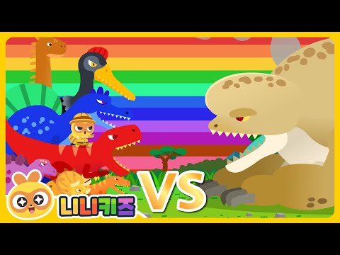 [영어] 괴물 공룡이 나타났어요!! | 쥬라기 공룡 VS 디렉스 | 공룡 대결 | 색깔놀이 | 니니키즈 NINIkids