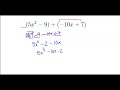 Combining and Simplifying Polynomials