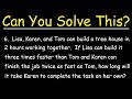 Work Rate Problems in Mathematics
