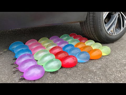 Aplastando Cosas Crujientes con el Coche | Experimento: Pepsi con Globos VS Rueda de Coche | Test Ex