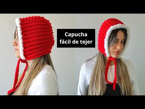 GORRO NAVIDEÑO FACIL DE TEJER - Tutorial | Hebras Crochet