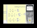 Adding and Subtracting Fractions with TI84 Calculator