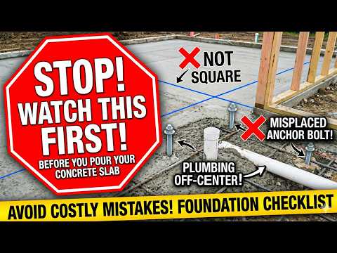 Don't Pour Your Concrete Slab Until You Watch This! - It Could Save You Thousands $$$