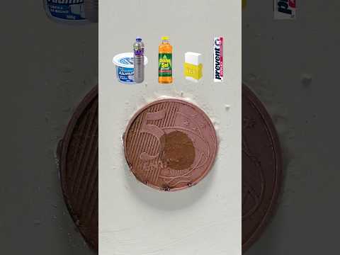será que esses produtos limpam a moeda #moedas #satisfatório