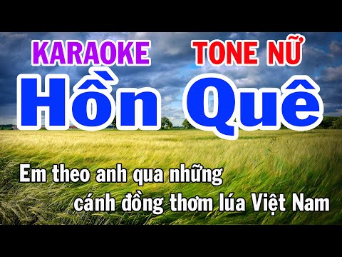 Karaoke Hồn Quê Tone Nữ Nhạc Sống gia huy karaoke