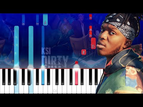 KSI - Dirty (Piano Tutorial)