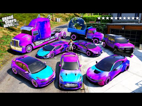 GTA 5 - Stealing LUXURY GALAXY SuperCar's with Franklin! (Real Life Cars #295)