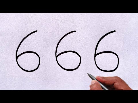 How to draw beautiful drawing from 66 number | easy drawing from beginning | peacock fish drawing