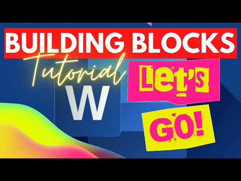 🔥MICROSOFT WORD BUILDING BLOCKS TUTORIAL | HOW TO ADD BUILDING BLOCKS