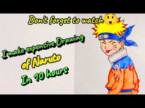 Drawing Naruto Character In 10 Hours☠️🔥 ||  Drawing Naruto😲 || Expensive #naruto#anime#shorts#video