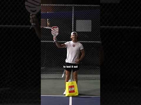 PLAYING PICKLEBALL WITH A LEGO PADDLE ??