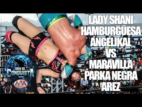 Lady Shani, Hamburguesa y Angelikal Vs Maravilla, Arez y Parka Negra | Lucha Libre AAA Worldwide