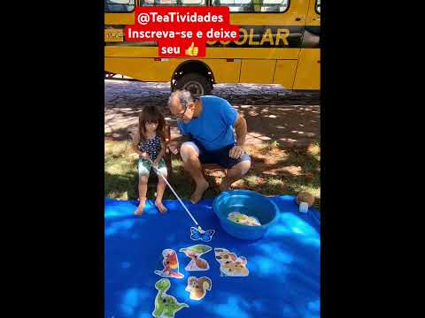 Brincando de pescaria. #autismo #pescaria #peixes #terapia ##exercício #crianças #academia