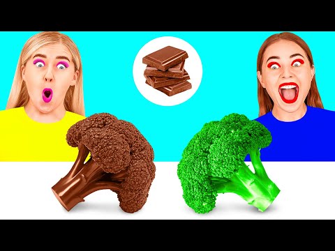 Real Food vs Chocolate Food Challenge | Awesome Kitchen Tricks by TeenTeam Challenge