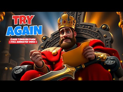 Try Again Poem by Eliza Cook | Class 7 Poorvi ( English ) Unit 1 | Fully Animated